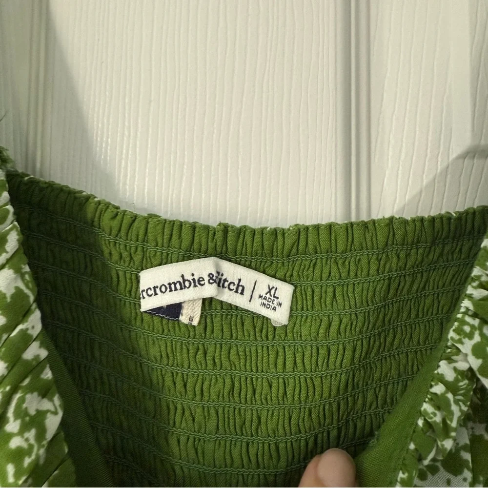 Abercrombie & Fitch Green Patterned Mini Dress - Picture 7 of 13